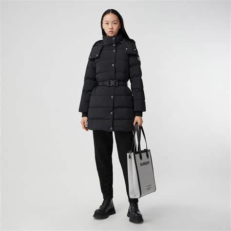 burberry detachable hooded belted puffer coat|Burberry puffer coat sale.